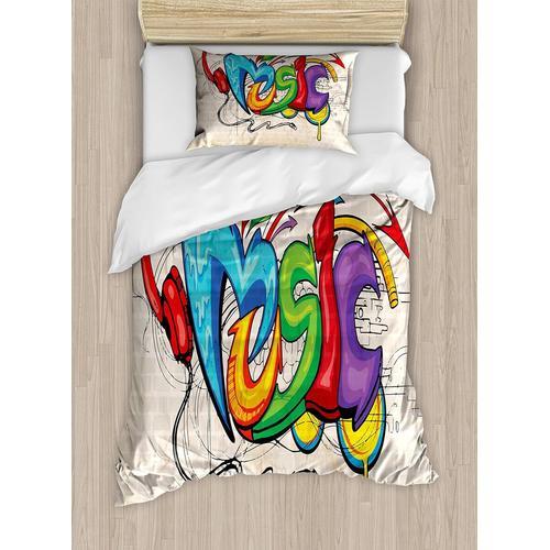 Parure De Lit Avec Housse De Couette, Illustration De Style Graffit... on Productcaster.