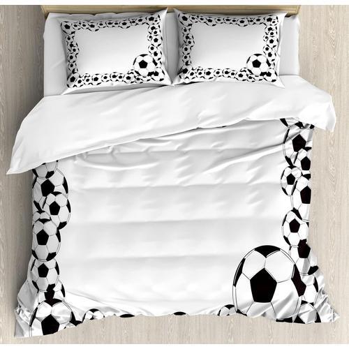 Ensemble De Housse De Couette De Football, Motif De Cadre De Footba... on Productcaster.