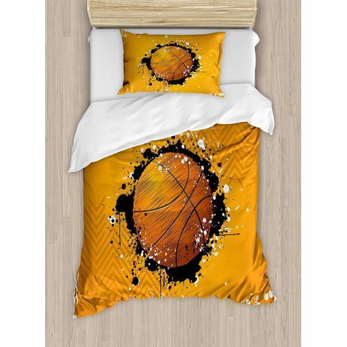 Ensemble De Housse De Couette De Basket-Ball, Éclaboussures De Bask... on Productcaster.