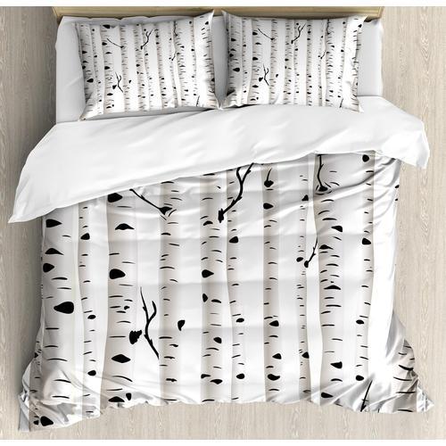 Parure De Lit Avec Housse De Couette En Forme De Bouleau - Nature S... on Productcaster.