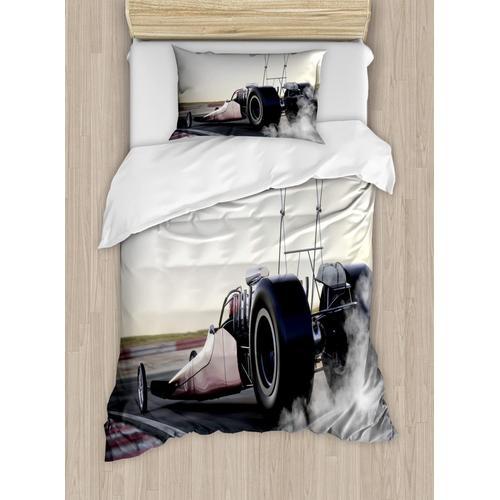 Parure De Lit Avec Housse De Couette Et Taies D'oreiller, Dragster ... on Productcaster.