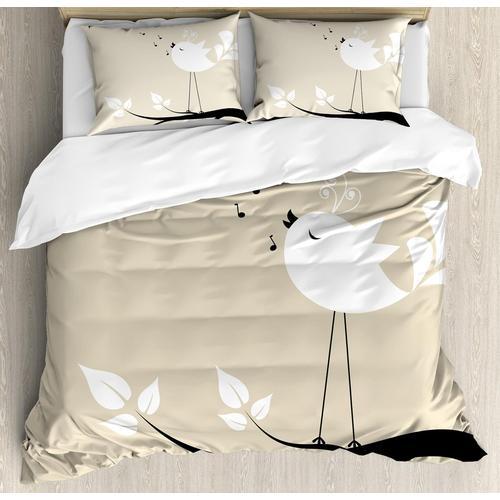 Parure De Lit Avec Housse De Couette Et Oiseaux Sur Une Branche Cha... on Productcaster.