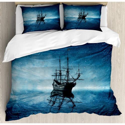 Parure De Lit Avec Housse De Couette En Forme De Bateau Pirate, Nav... on Productcaster.