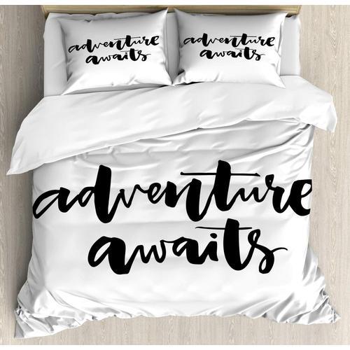 Parure De Lit Adventure - Mots Inspirants Sur La Vie Et Les Voyages... on Productcaster.