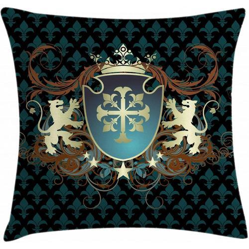 Housse De Coussin Médiévale, Motif Héraldique Du Moyen Âge, Armoiri... on Productcaster.