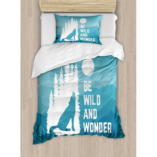 Parure De Lit Adventure - Dessiné À La Main - Be Wild And Wonder Wo... on Productcaster.