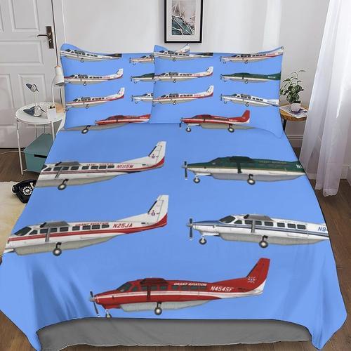 Aircrafts Sets De De Couettes D Imprimé Fermeture Éclair, Ensemble ... on Productcaster.