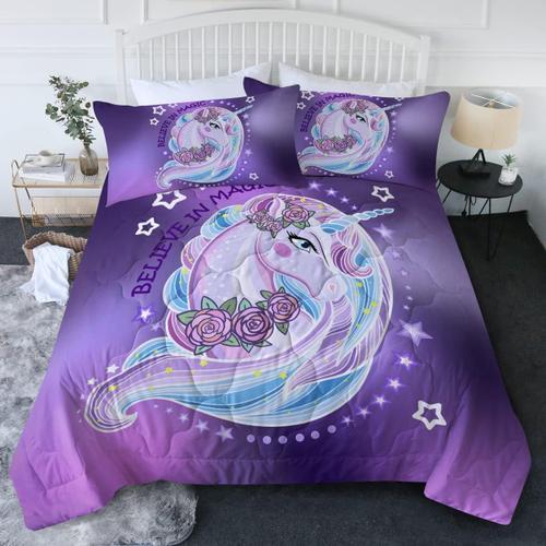 Parure De Lit Licorne Violette - Aa-D - Couette Douce Pour Fille - ... on Productcaster.