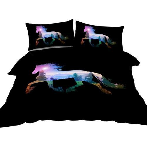 Parure De Lit Motif Cheval, Ensemble De Housse De Couette, Paysage ... on Productcaster.