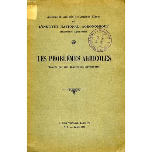 Les Problemes Agricoles Traites Par Des Ingenieurs Agronomes on Productcaster.