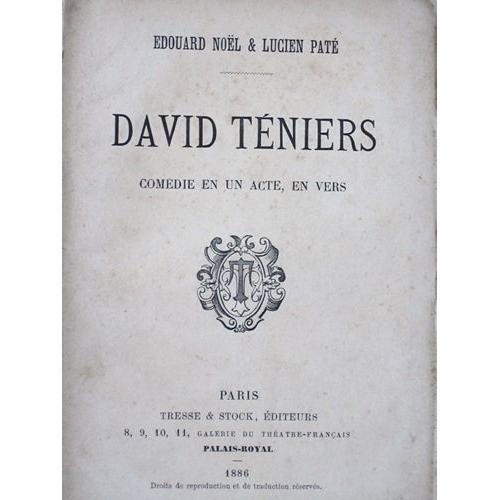 David Téniers. Comédie En Un Acte, En Vers. Représentée Pour La Pre... on Productcaster.