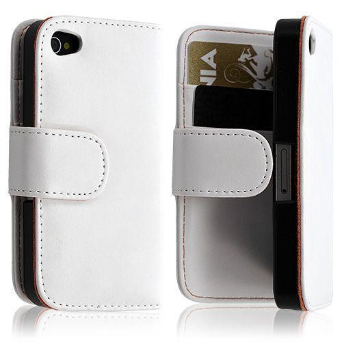 Housse Coque Étui Portefeuille Pour Apple Iphone 4 / 4s Couleur Bla... on Productcaster.