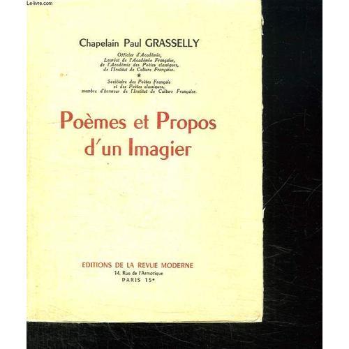 Poemes Et Propos D Un Imagier. on Productcaster.