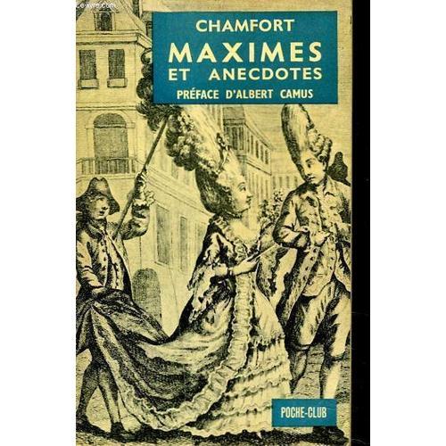 Maximes Et Anecdotes. Preface D'albert Camus. on Productcaster.