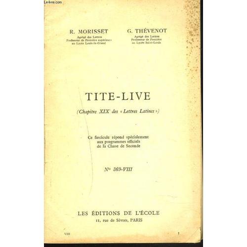 Tite-Live (Chapitre Xix Des Lettres-Latines). N°369-Viii. Classe De... on Productcaster.