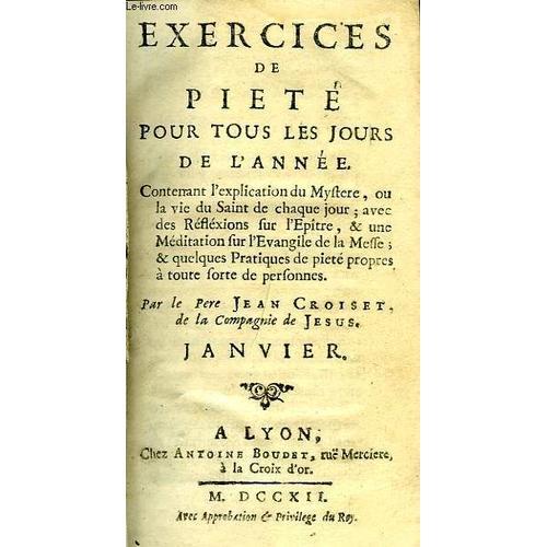 Exercices De Piete Pour Tous Les Jours De L'annee, Janvier on Productcaster.