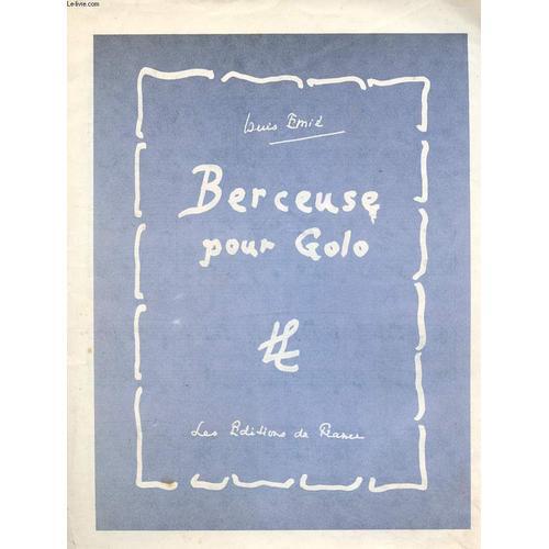 Berceuse Pour Golo De Louis Emie. on Productcaster.