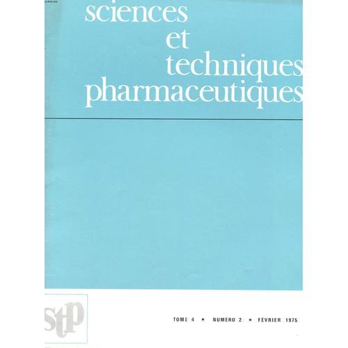 Sciences Et Techniques Pharmaceutiques - Tome 4 - Numero 2 - Fevrie... on Productcaster.