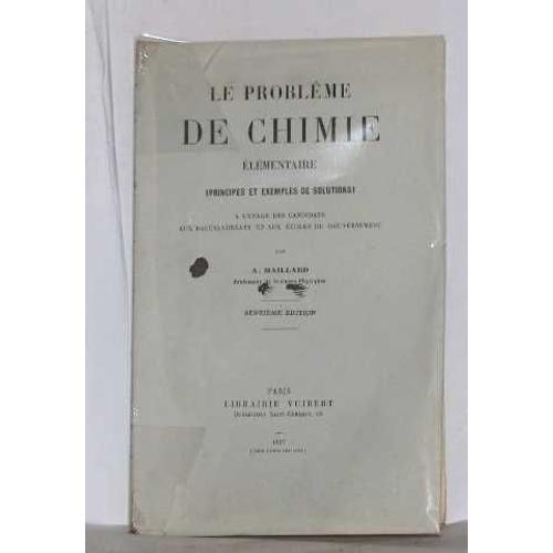 Le Problème De Chimie Élémentaire (Principes Et Exemples De Solutio... on Productcaster.