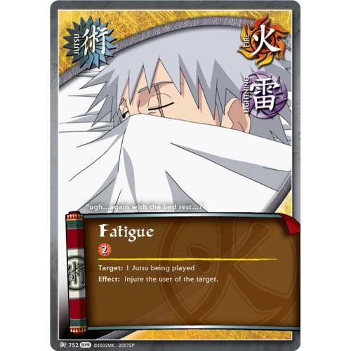 Jutsu 752 Fatigue Carte Naruto Shippuden Us on Productcaster.