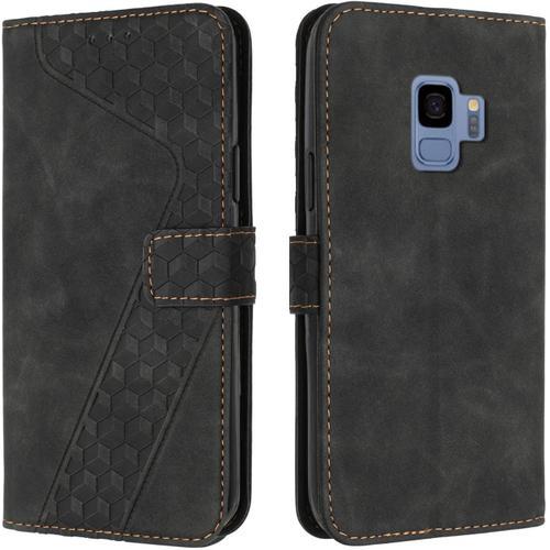 Etui Coque Pour Samsung Galaxy S9, Protection Housse En Cuir Pu Por... on Productcaster.