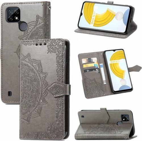 Coque Pour Realme C21y / C25y, Portefeuille Etui Housse En Cuir A R... on Productcaster.