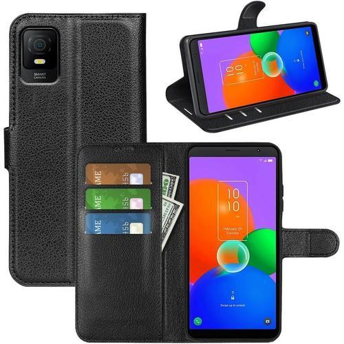 Coque Pour Tcl 403, Antichoc Portefeuille Etui Housse En Cuir A Rab... on Productcaster.