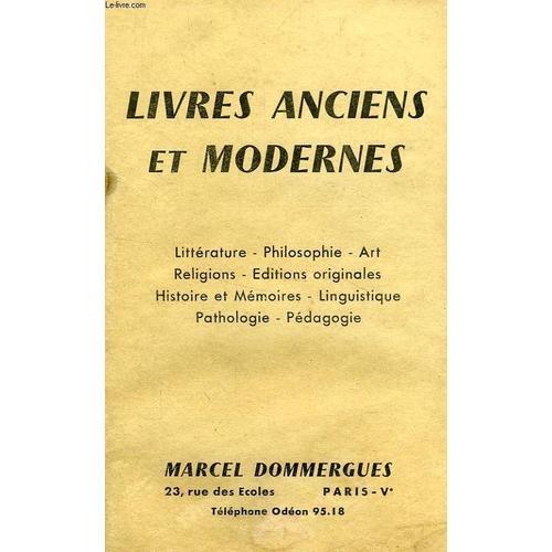 Livres Anciens Et Modernes (Catalogue) on Productcaster.