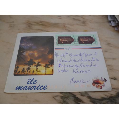 Enveloppe Avec Photos De L'île Maurice (Recto-Verso).Deux Timbres on Productcaster.