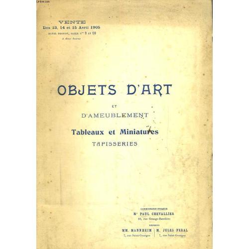 Catalogue D'objets D'art Et D'ameublement - Porcelaines, Objets De ... on Productcaster.