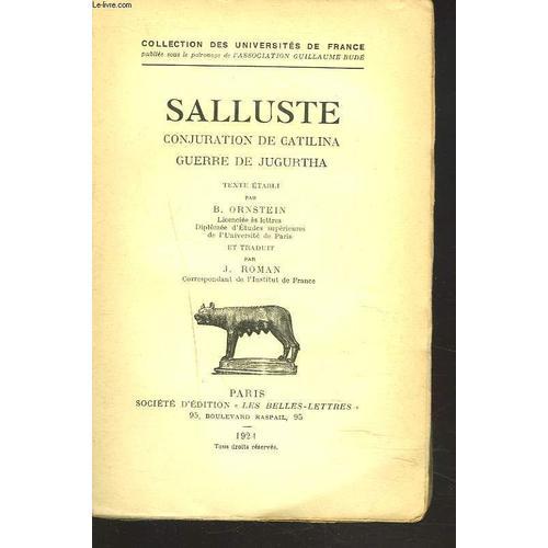 Salluste. Conjuration De Catilina, Guerre De Jugurtha. on Productcaster.