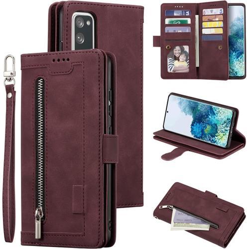 Coque Pour Samsung Galaxy S20 Fe 5g, Etui En Cuir Pu Portefeuille R... on Productcaster.