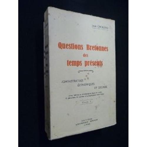 Questions Bretonnes Des Temps Présents (Tomes 1 Et 2) on Productcaster.