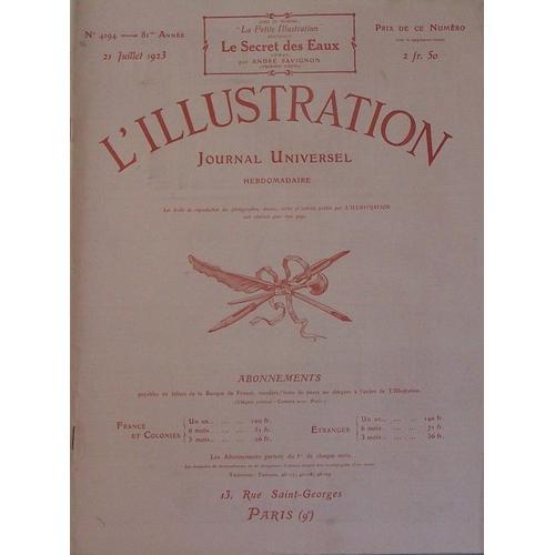 L'illustration 4194 . 21 Juillet 1923 . Le Sauvetage En Mer . on Productcaster.