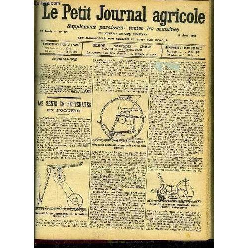 Le Petit Journal Agricole N° 901 - Les Semis De Betteraves En Poque... on Productcaster.