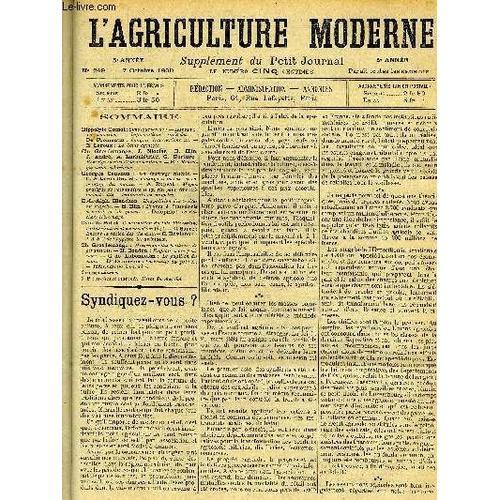 L'agriculture Moderne N° 249 - Hippolyte Gomot: Syndiquez-Vous ? ¿L... on Productcaster.