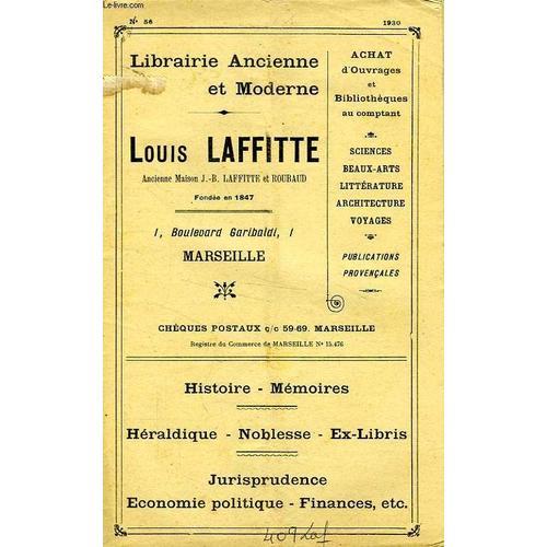 Librairie Ancienne Et Moderne Louis Lafitte, N° 56, 1930 on Productcaster.