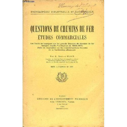 Questions De Chemins De Fer - Etudes Commerciales / Les Tarifs De T... on Productcaster.