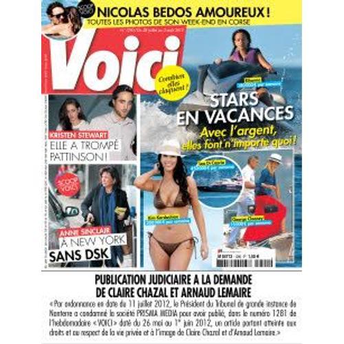 Voici No 1290_Du 28 Juillet Au 03 Aout 2012_Stars En Vacances _ Kri... on Productcaster.