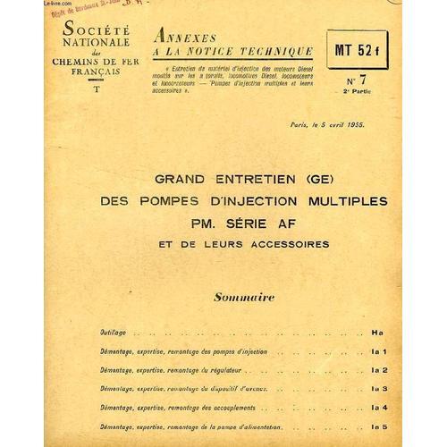 Annexes A La Notice Technique, Mt 52f, N° 7, (2e Partie), Avril 195... on Productcaster.