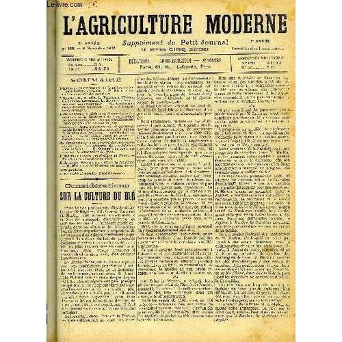 L'agriculture Moderne N° 358 - Schribaux : Considerations Sur La Cu... on Productcaster.