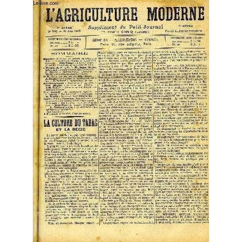 L'agriculture Moderne N° 339 - Hippolyte Gomot : La Culture Du Taba... on Productcaster.