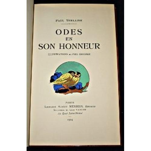 Odes En Son Honneur (Poésies De Paul Verlaine) on Productcaster.