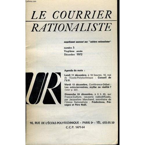 Le Courrier Rationaliste N°12 (Supplément Mensuel Aux Cahiers Ratio... on Productcaster.