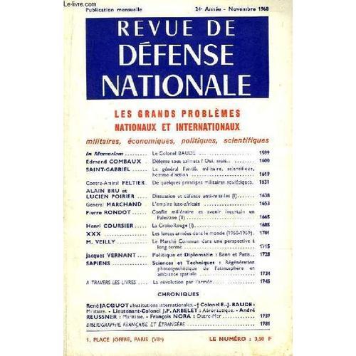 Revue De Défense Nationale, 24ème Année - Novembre 1968 : Le Colone... on Productcaster.