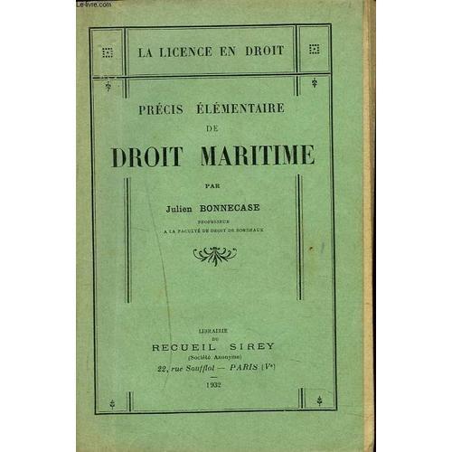 Precis Elementaire De Droit Maritime on Productcaster.