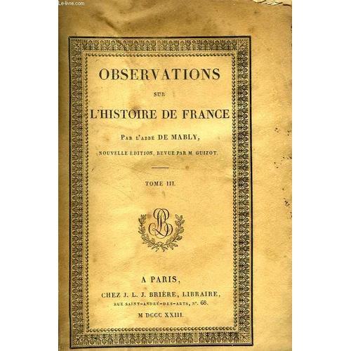 Observations Sur L'histoire De France, Tome Iii on Productcaster.