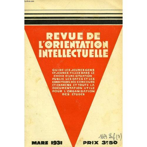 Revue De L'orientation Intellectuelle, 2e Annee, N° 3, 1931 on Productcaster.