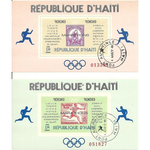 Haiti Jeux Olympiques 1968 2 Blocs Marathon on Productcaster.