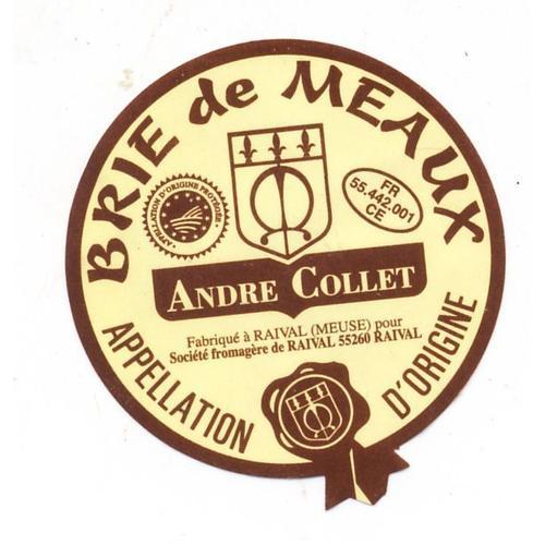 Étiquette Fromage Brie De Meaux André Collet on Productcaster.